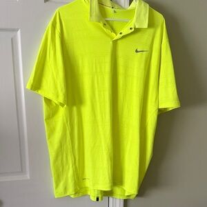 Nike Men's Bright Yellow Polo Shirt
